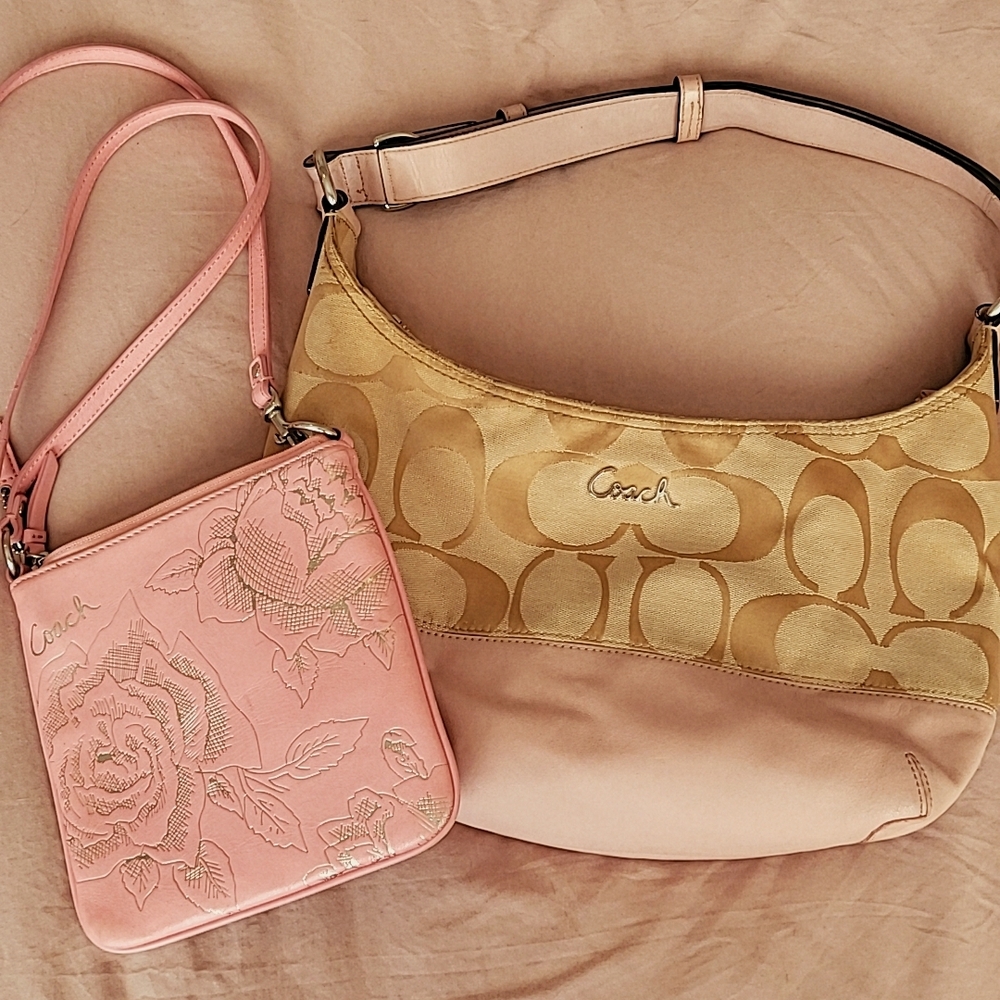 Coach Pink and Gold Women's Bags Set
